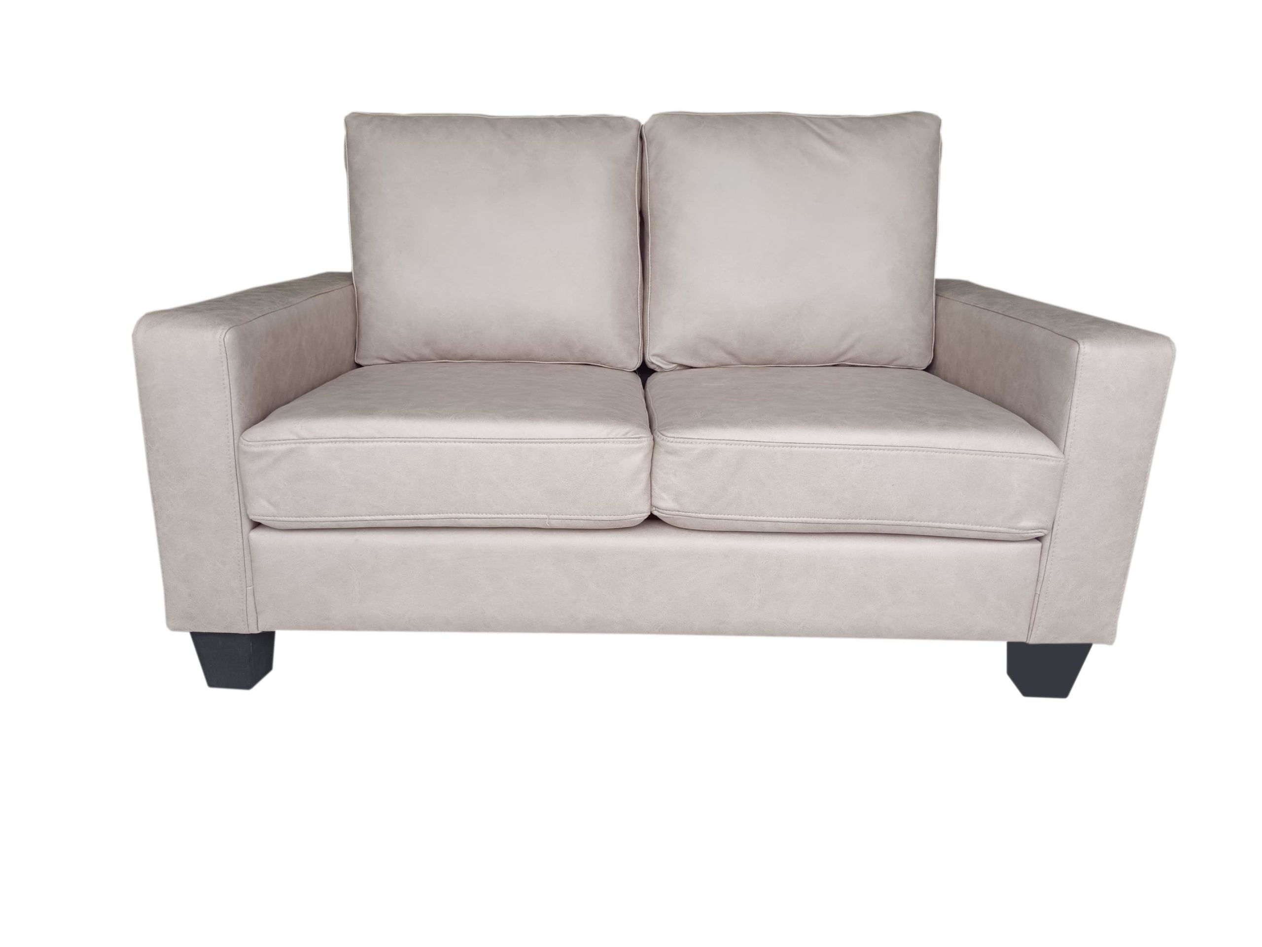 The Shelly 2 Seat Microfibre Suede Sofa (Beige) - Image 4