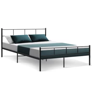 Artiss Platform Foundation Bed Frame Metal Bed Base Steel Slats SOL - Queen
