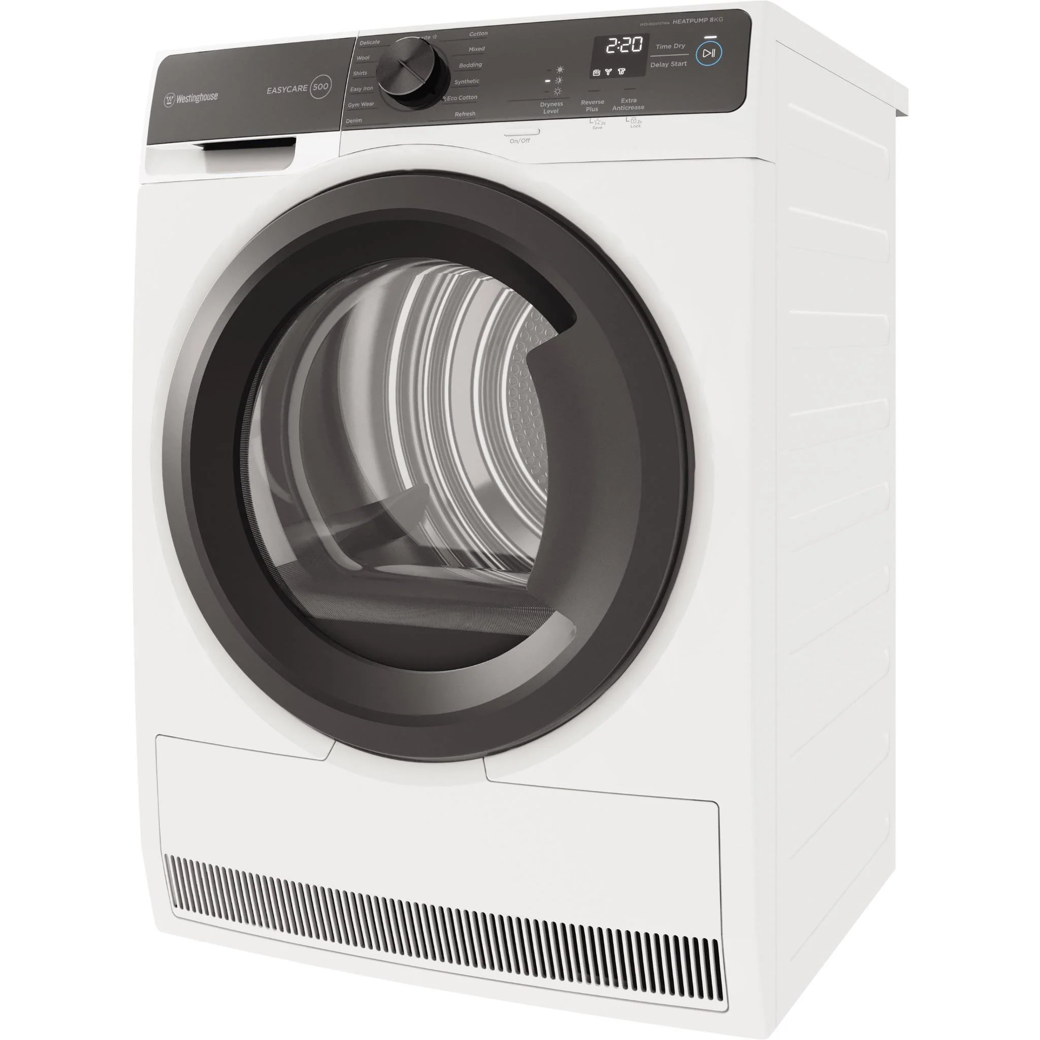 Westinghouse 8kg EasyCare 500 Heat Pump Dryer - Factory Second WDH804N7WA