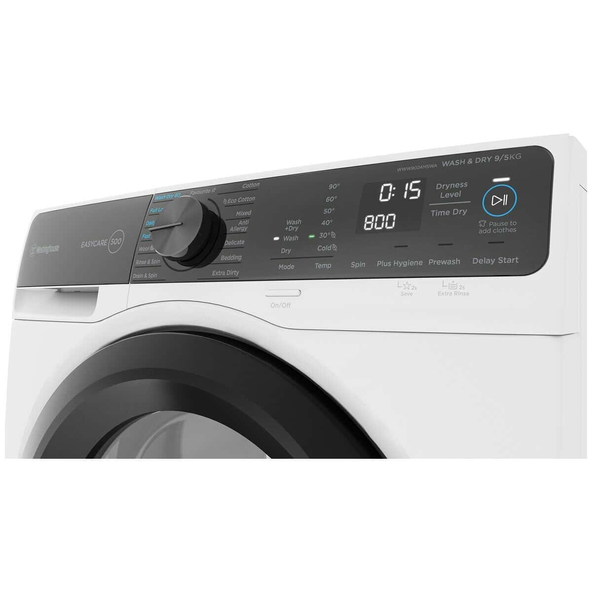 Westinghouse 9kg/5kg Combo Front Load Washer and Dryer - Factory Second WWW9024M5WA - Image 3