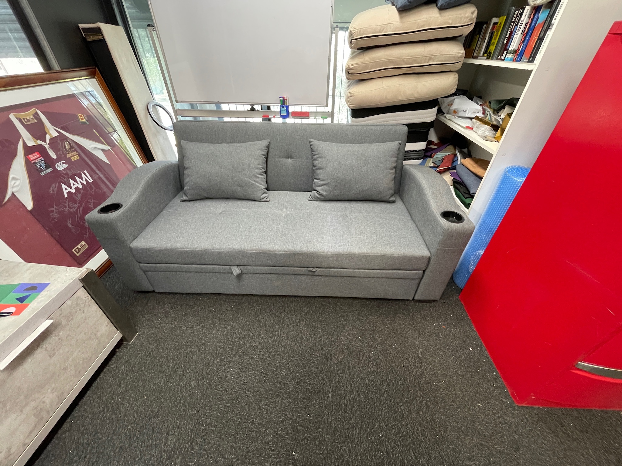 The Rydalmere 3 Seat Sofa bed - Grey NEW - Image 2