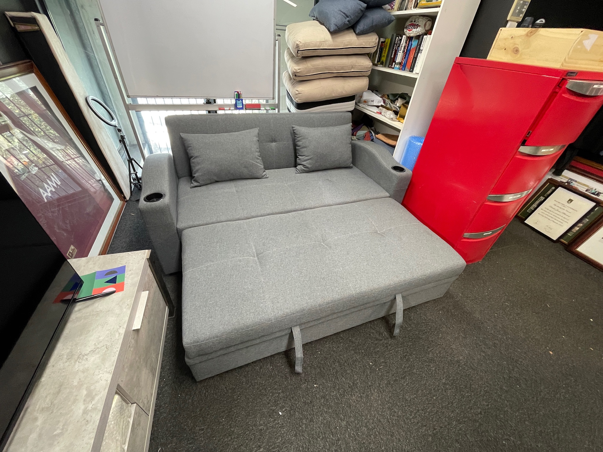 The Rydalmere 3 Seat Sofa bed - Grey NEW - Image 6