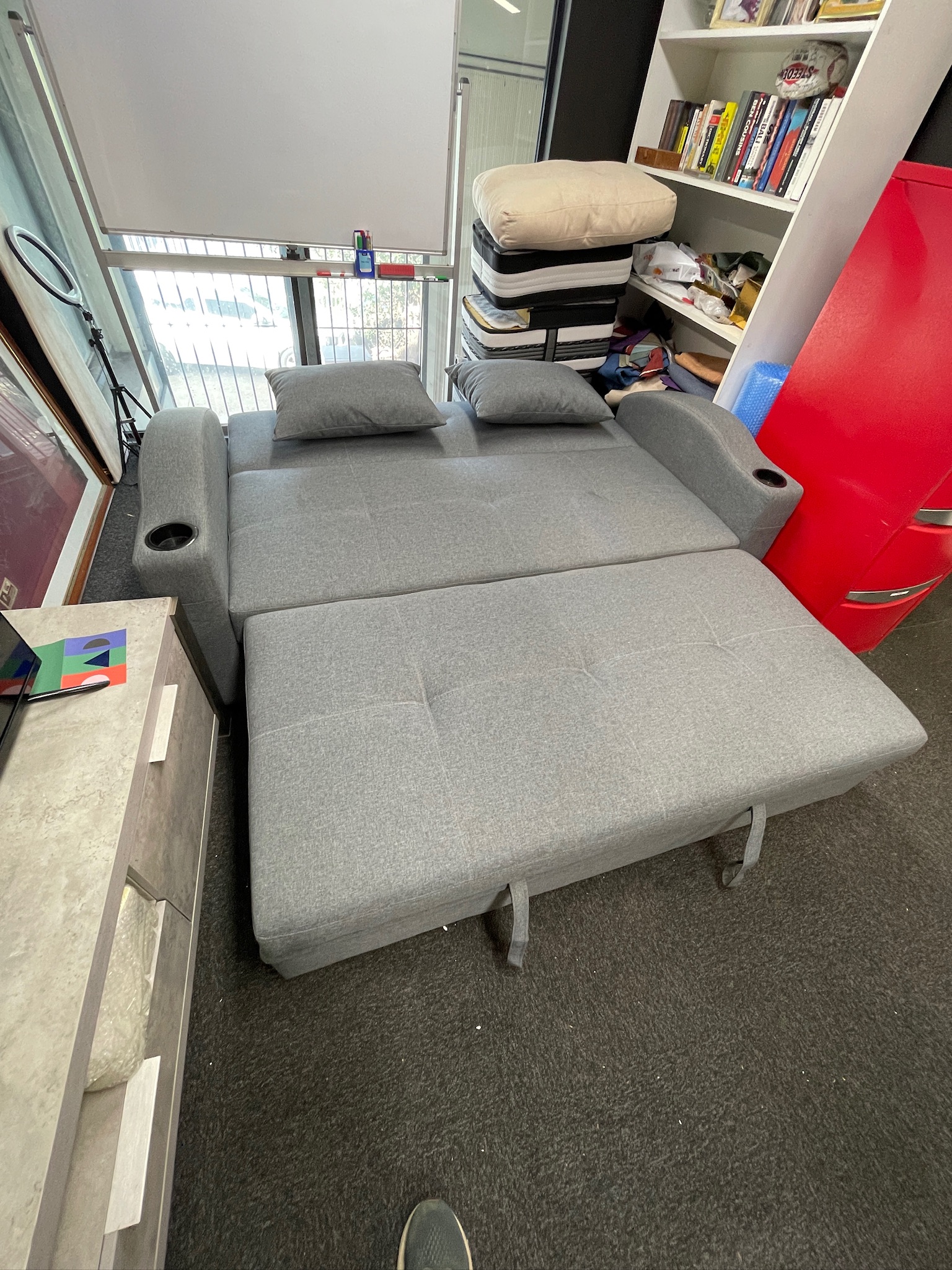 The Rydalmere 3 Seat Sofa bed - Grey NEW - Image 8