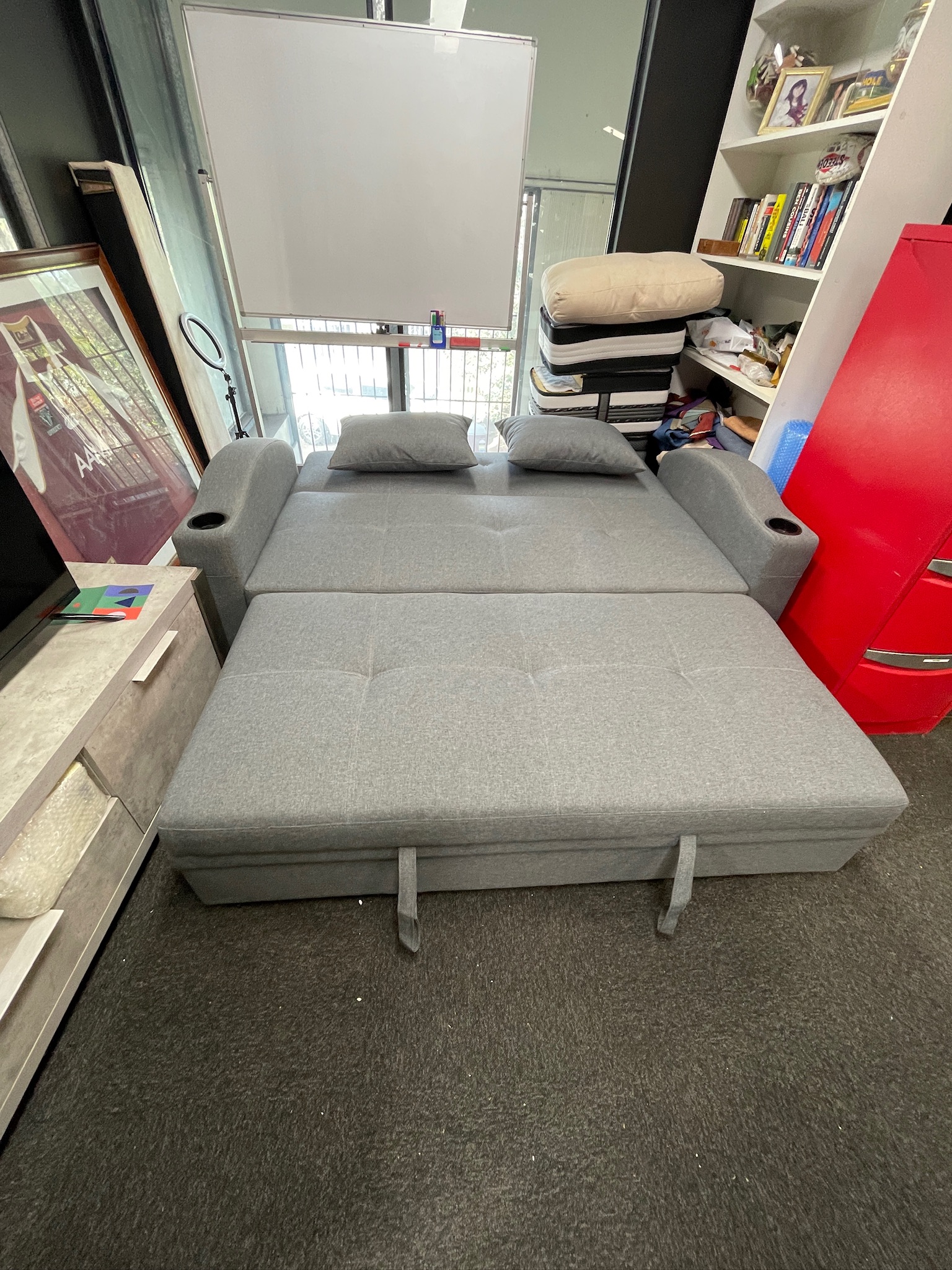 The Rydalmere 3 Seat Sofa bed - Grey NEW - Image 9