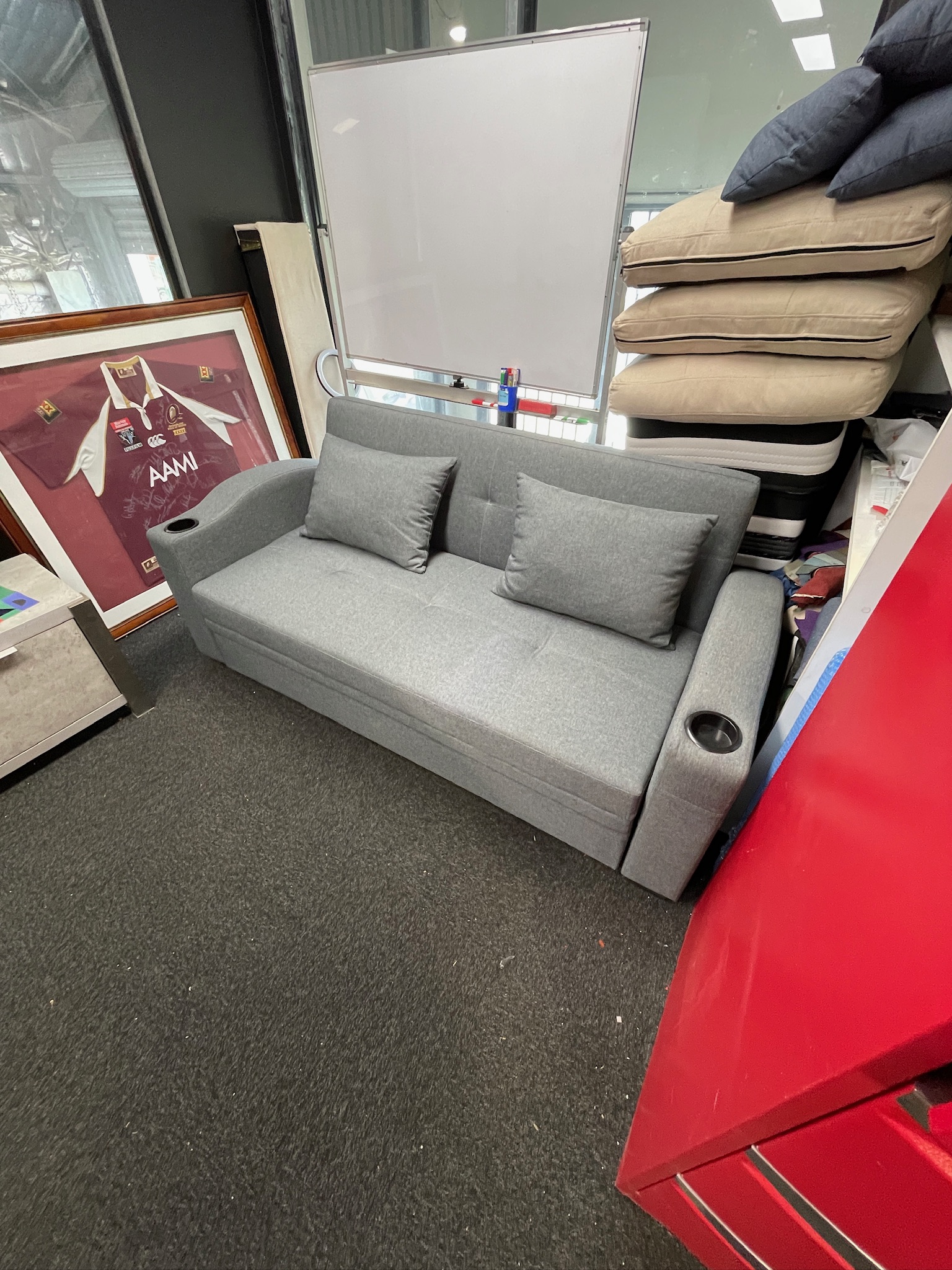 The Rydalmere 3 Seat Sofa bed - Grey NEW - Image 3