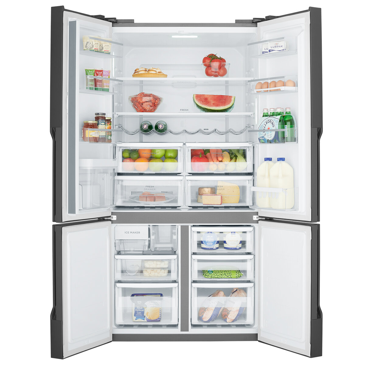 Westinghouse 564L French Quad Door Refrigerator with Water Dispenser Matte Black - Factory Second WQE5660BA - Image 4
