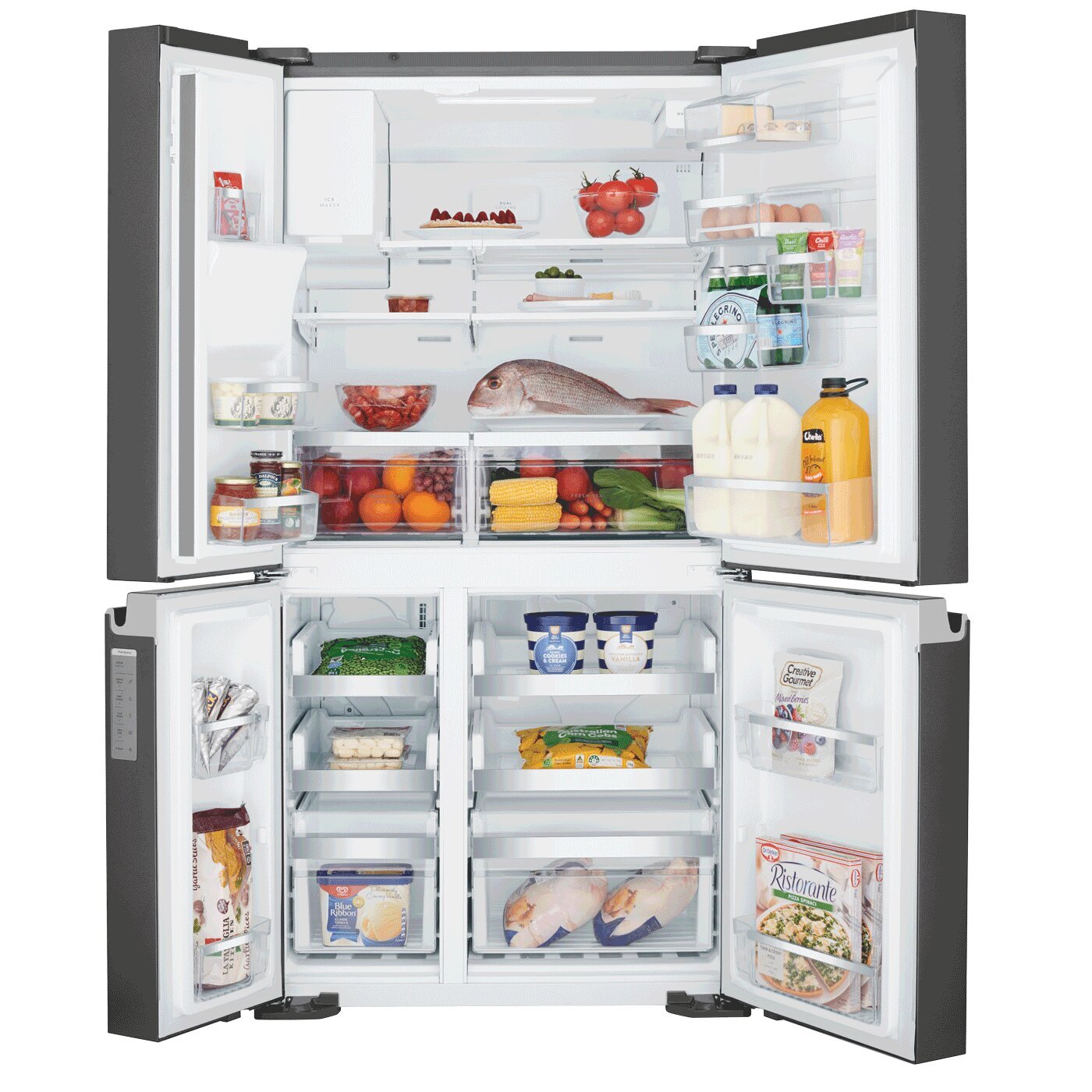 Westinghouse 609L Dark Stainless Steel French Door Frost Free Fridge - Factory Second WQE6870BA - Image 4