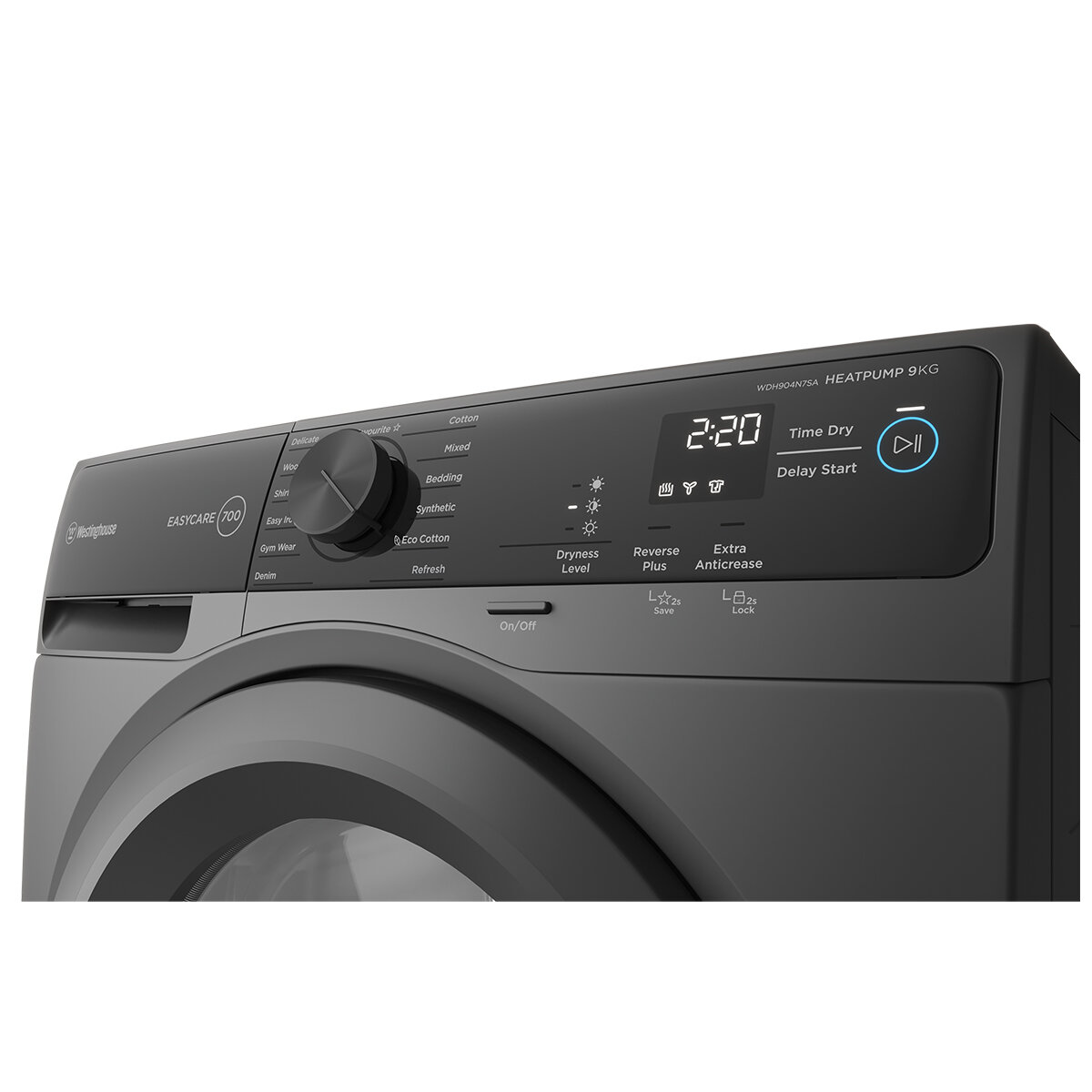 Westinghouse 9kg EasyCare 700 Series Heat Pump Dryer Metallic Grey - Factory Second WDH904N7SA - Image 4