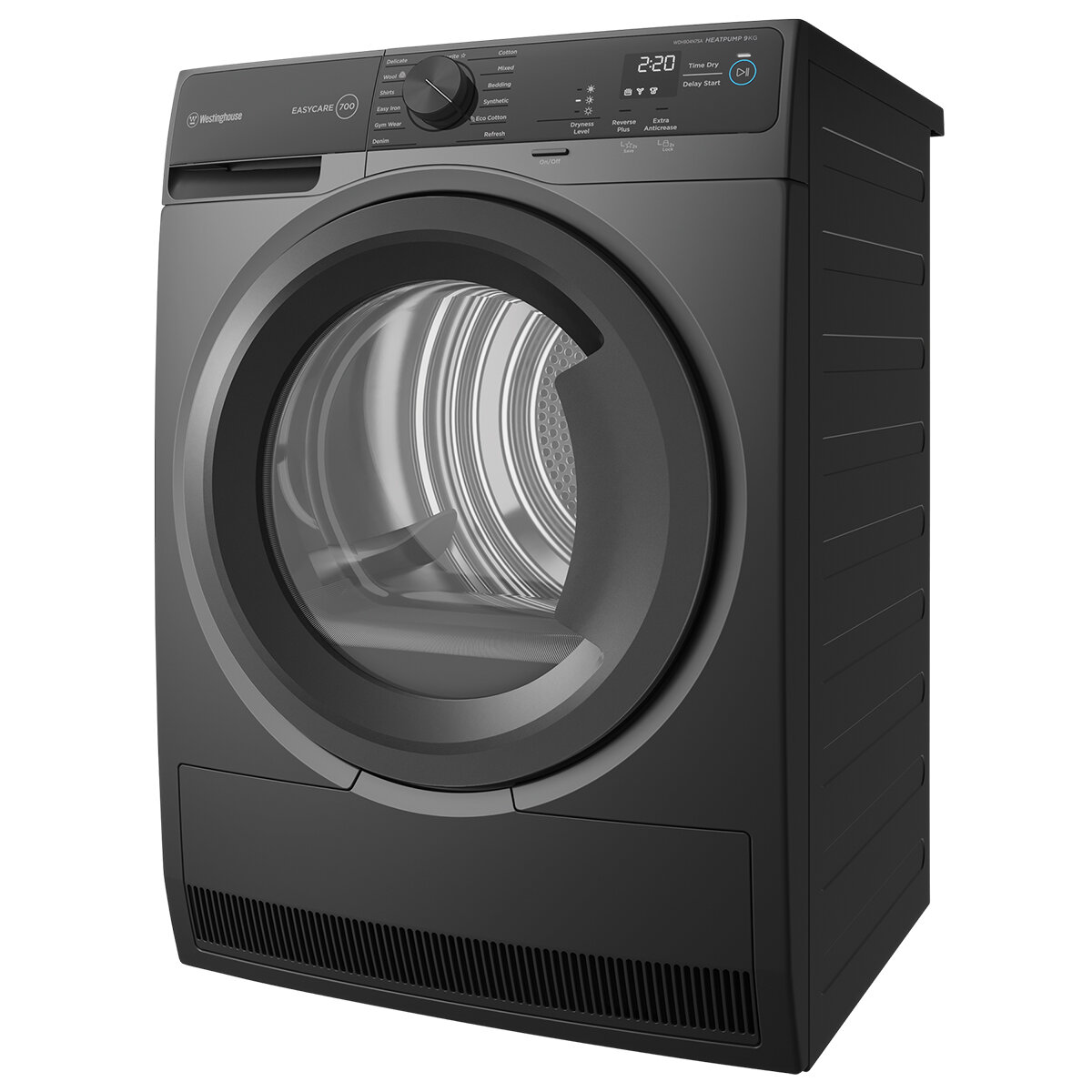Westinghouse 9kg EasyCare 700 Series Heat Pump Dryer Metallic Grey - Factory Second WDH904N7SA - Image 3