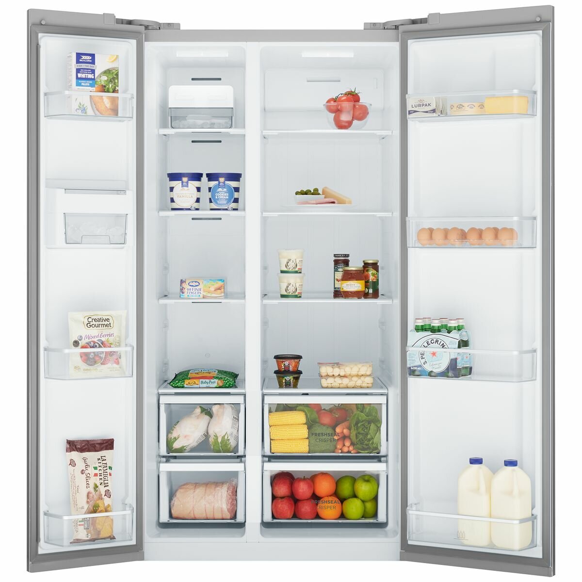 Westinghouse 624L Side by Side Silver Fridge Freezer - Factory Second WSE6630SA - Image 4