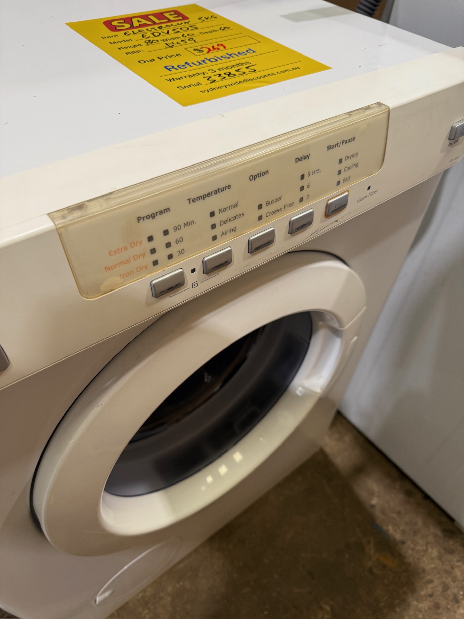 Electrolux 5kg Vented Dryer - Refurbished 33855 - Image 2