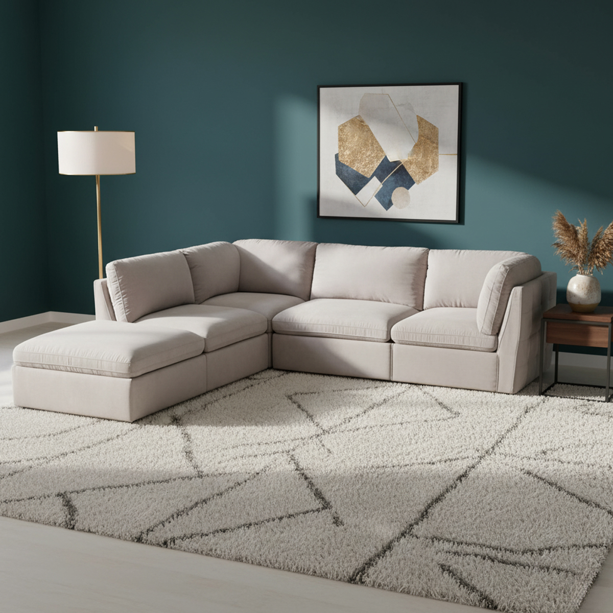 Atlantis Fabric Modular Sofa - Beige -IMMEDIATE DELIVERY! - Image 2