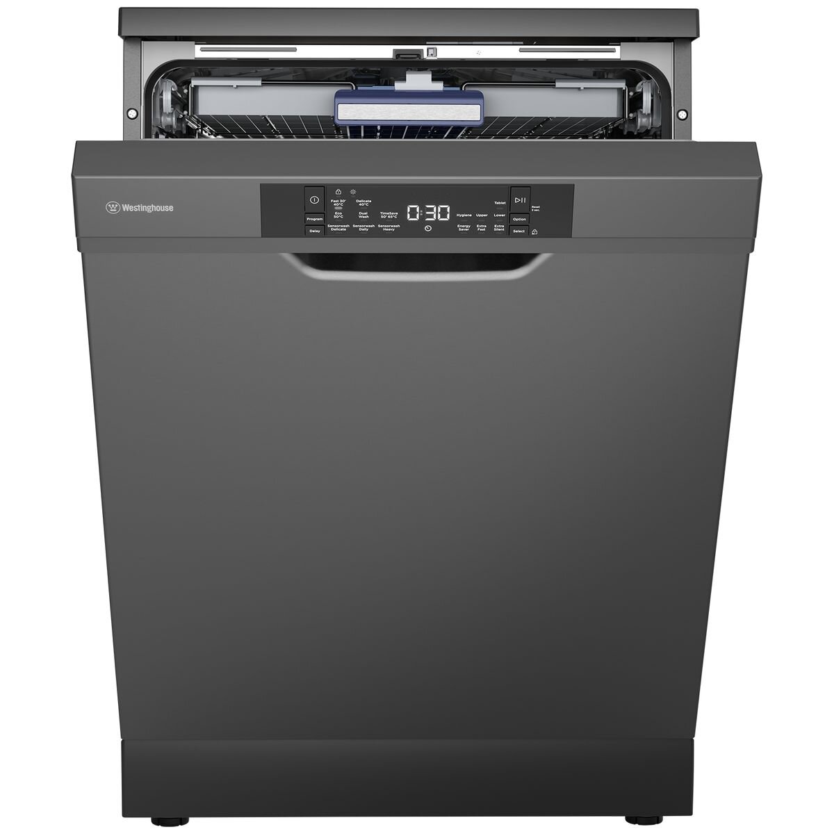 Westinghouse 60cm Dark Stainless Steel Auto Door Dishwasher - Factory Second WSF6608KXB - Image 3