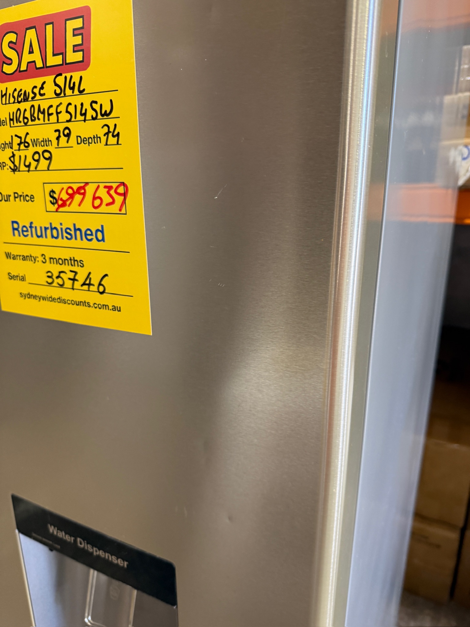 Hisense 514L Silver Bottom Mount Fridge Freezer - Refurbished 35746 - Image 10