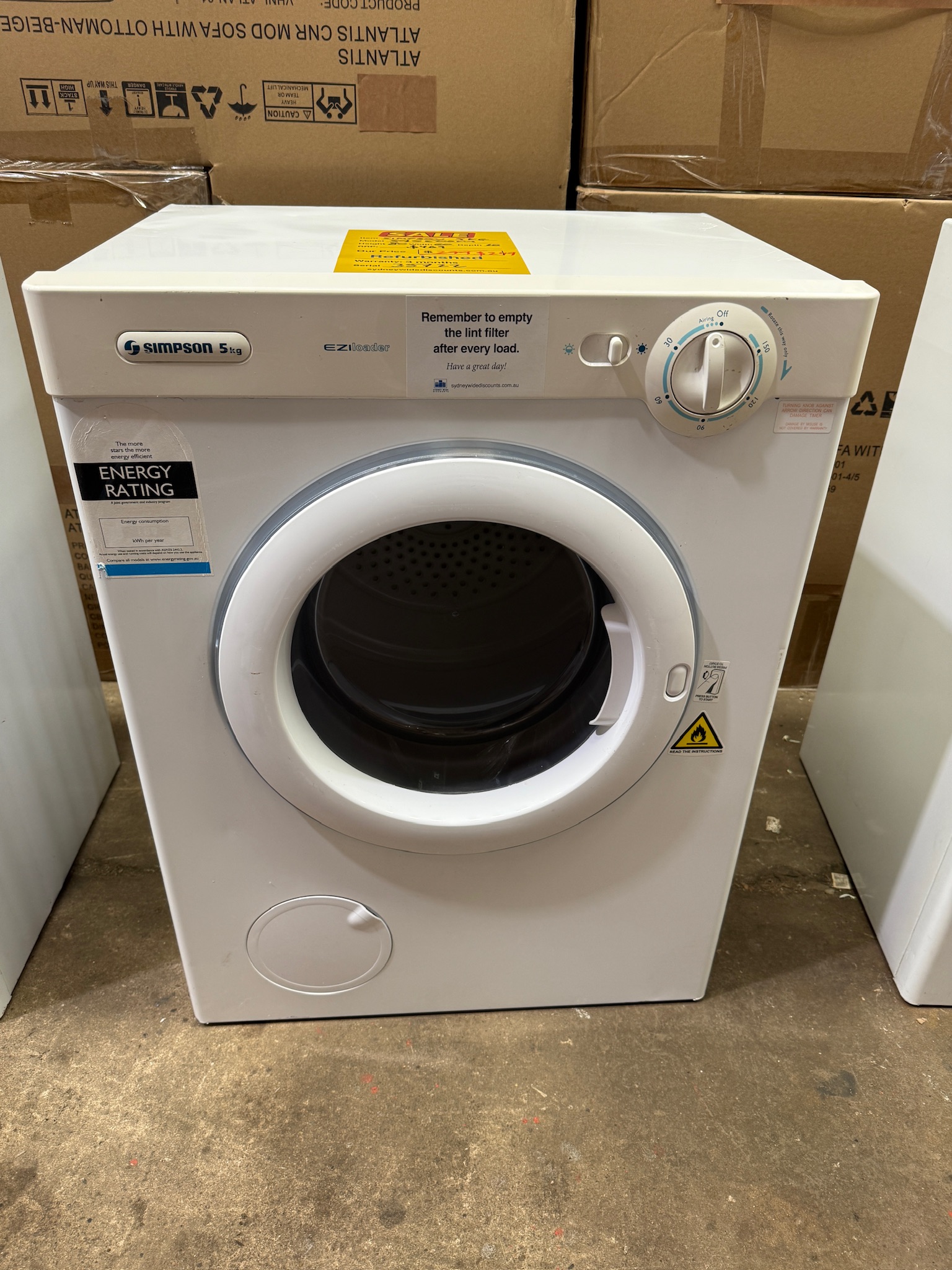 Simpson 5kg Vented Dryer - Refurbished 35722