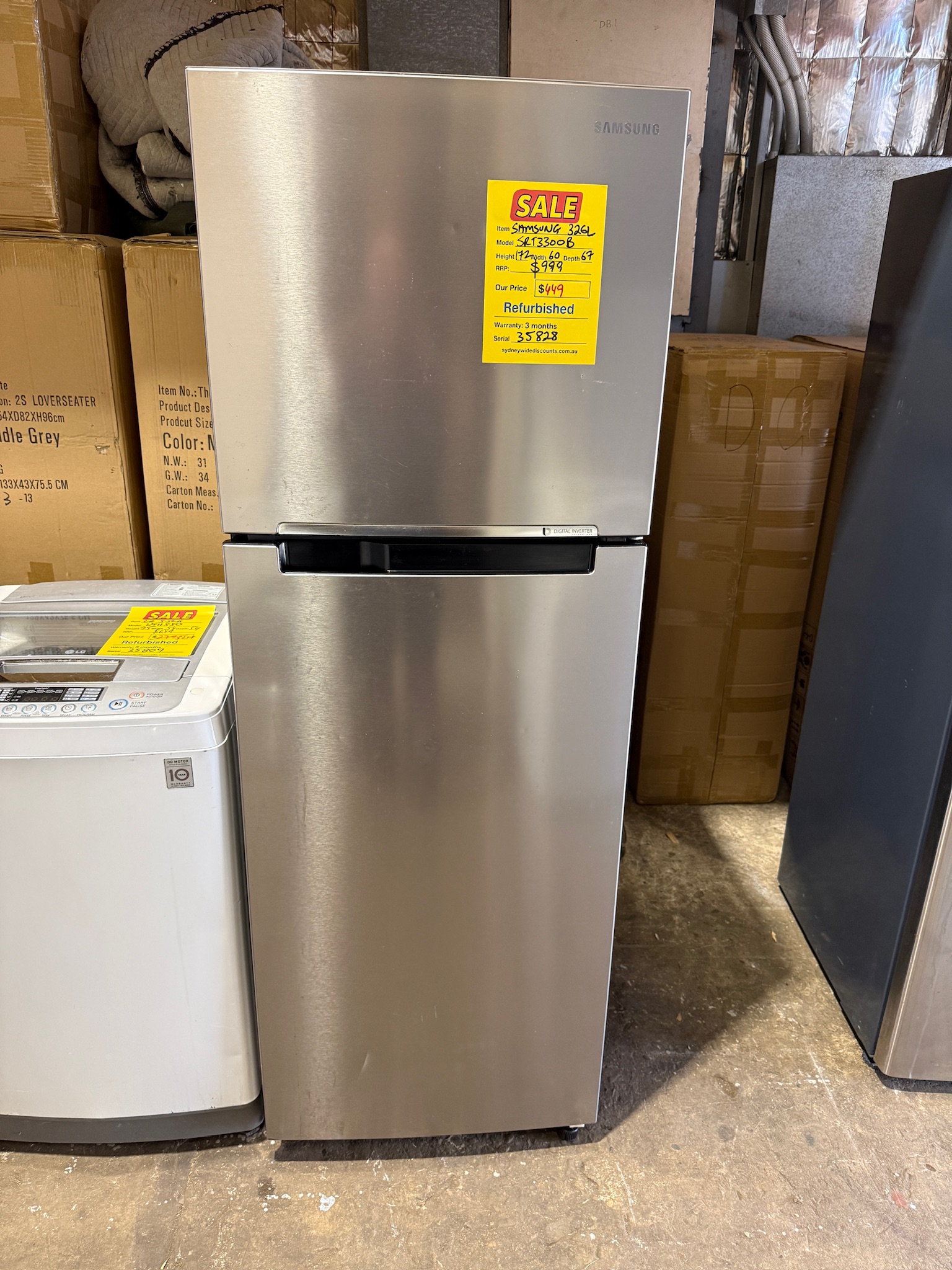 Samsung 326L Silver Top Mount Fridge Freezer - Refurbished 35828