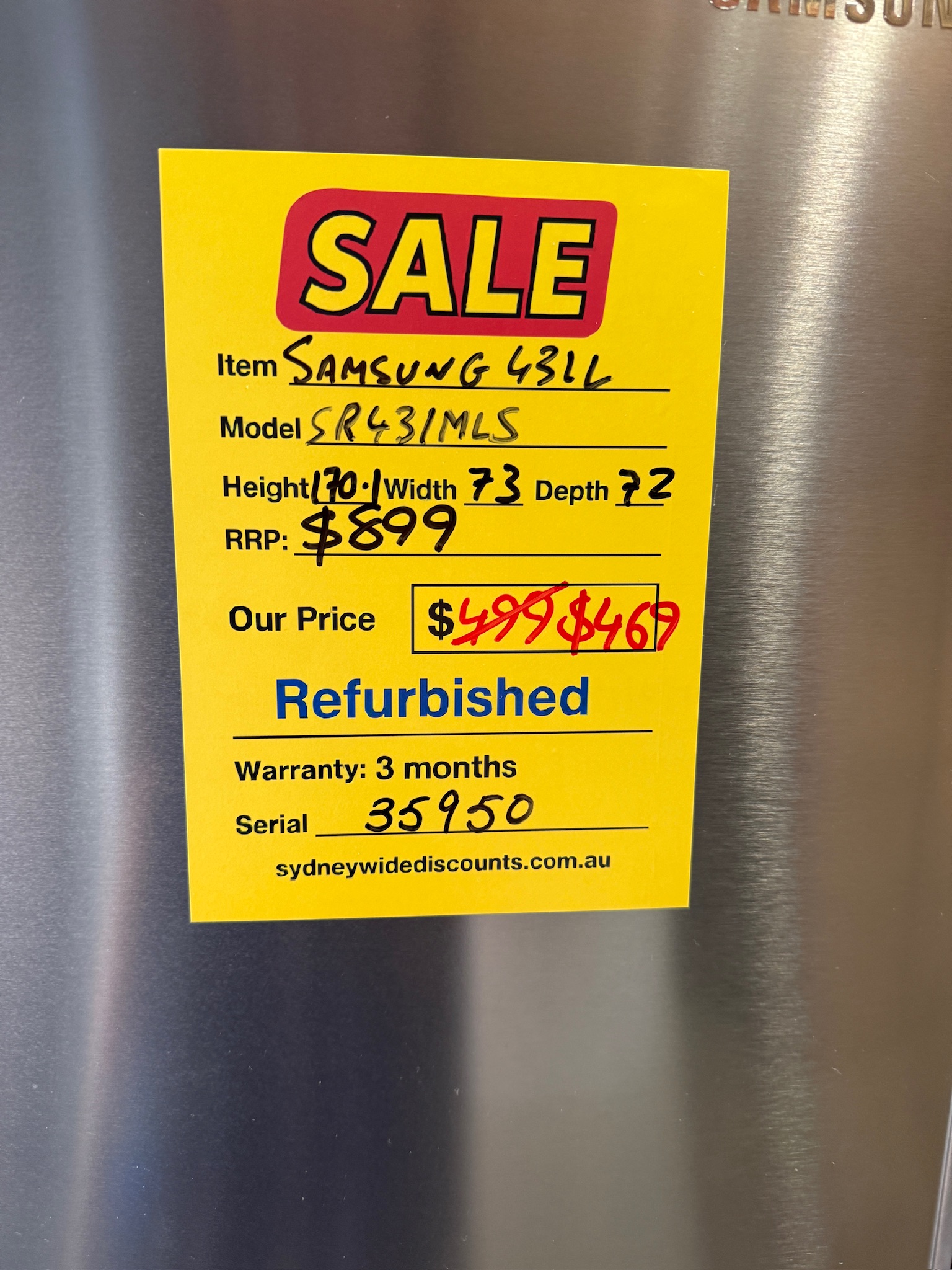 Samsung 431L Top Mount Silver Fridge Freezer - Refurbished 35950 - Image 8