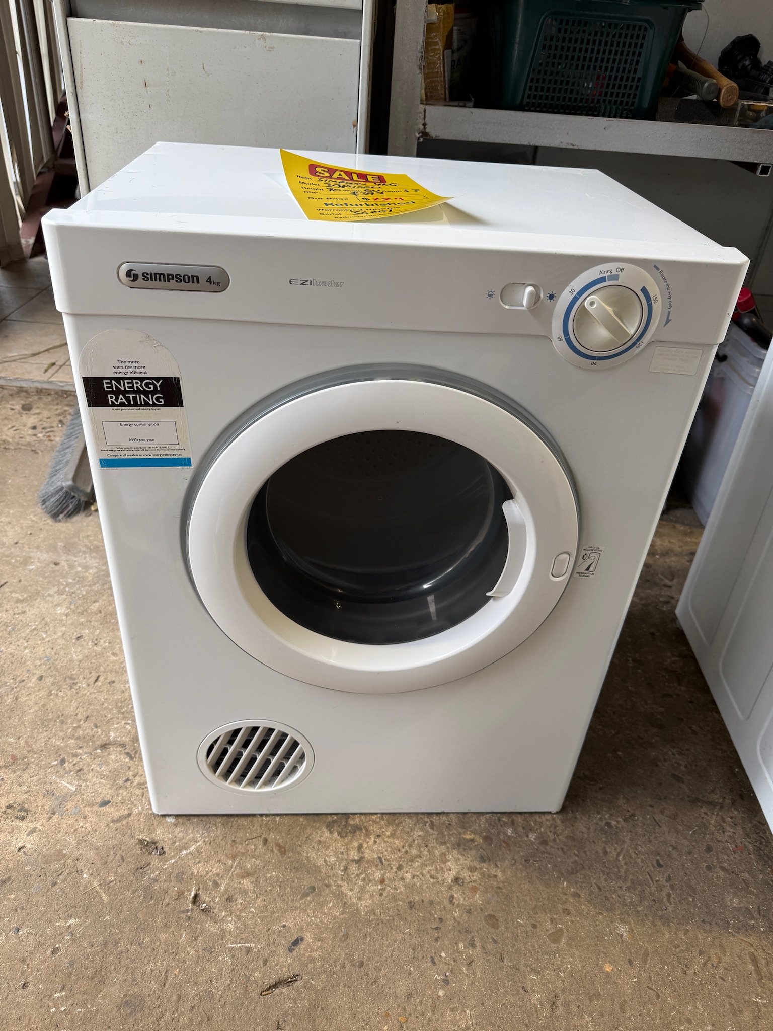 Simpson 4kg Vented Dryer - Refurbished 36201