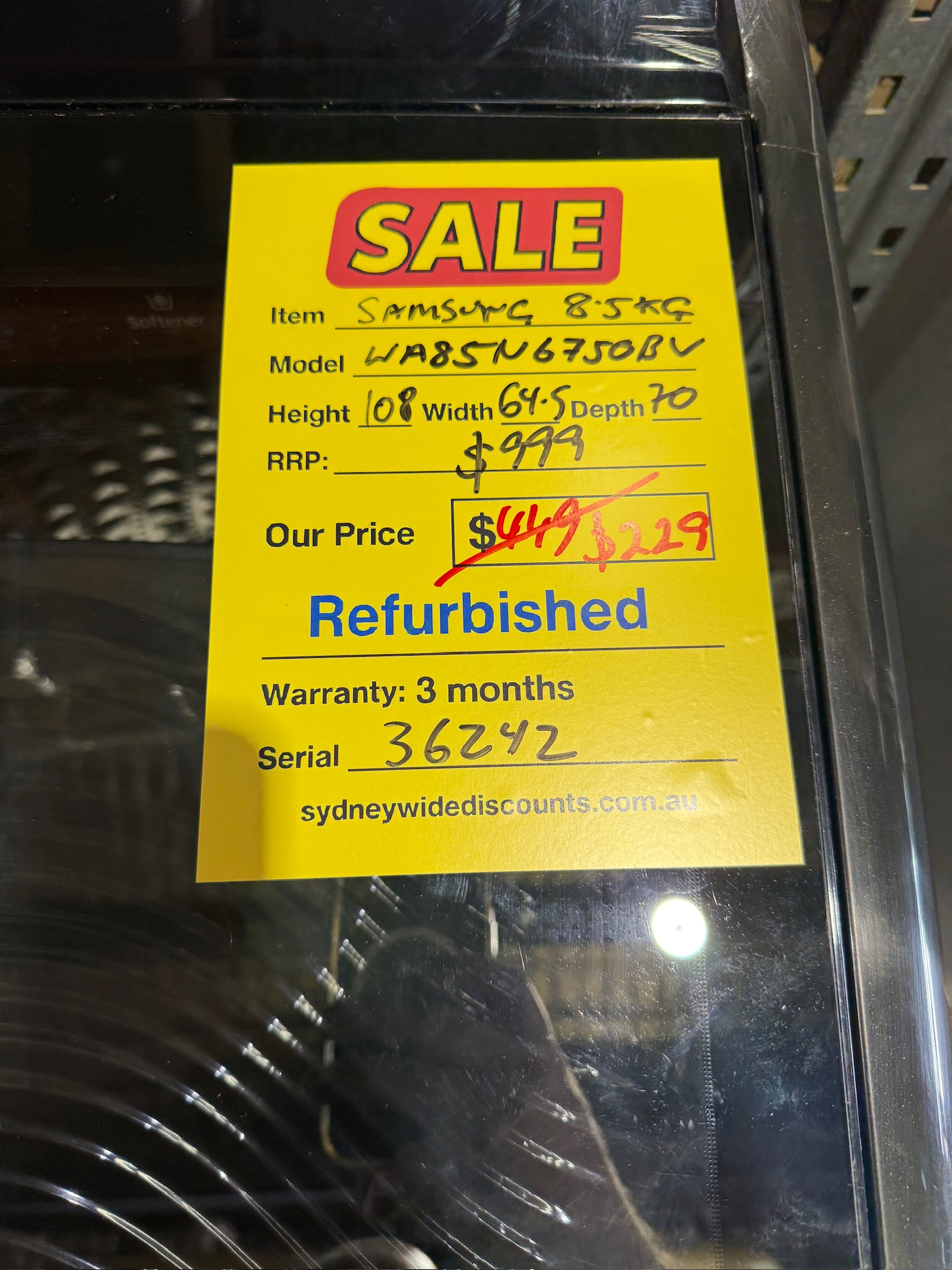 Samsung 8.5kg Top Load Washing Machine - Refurbished 36242 - Image 5