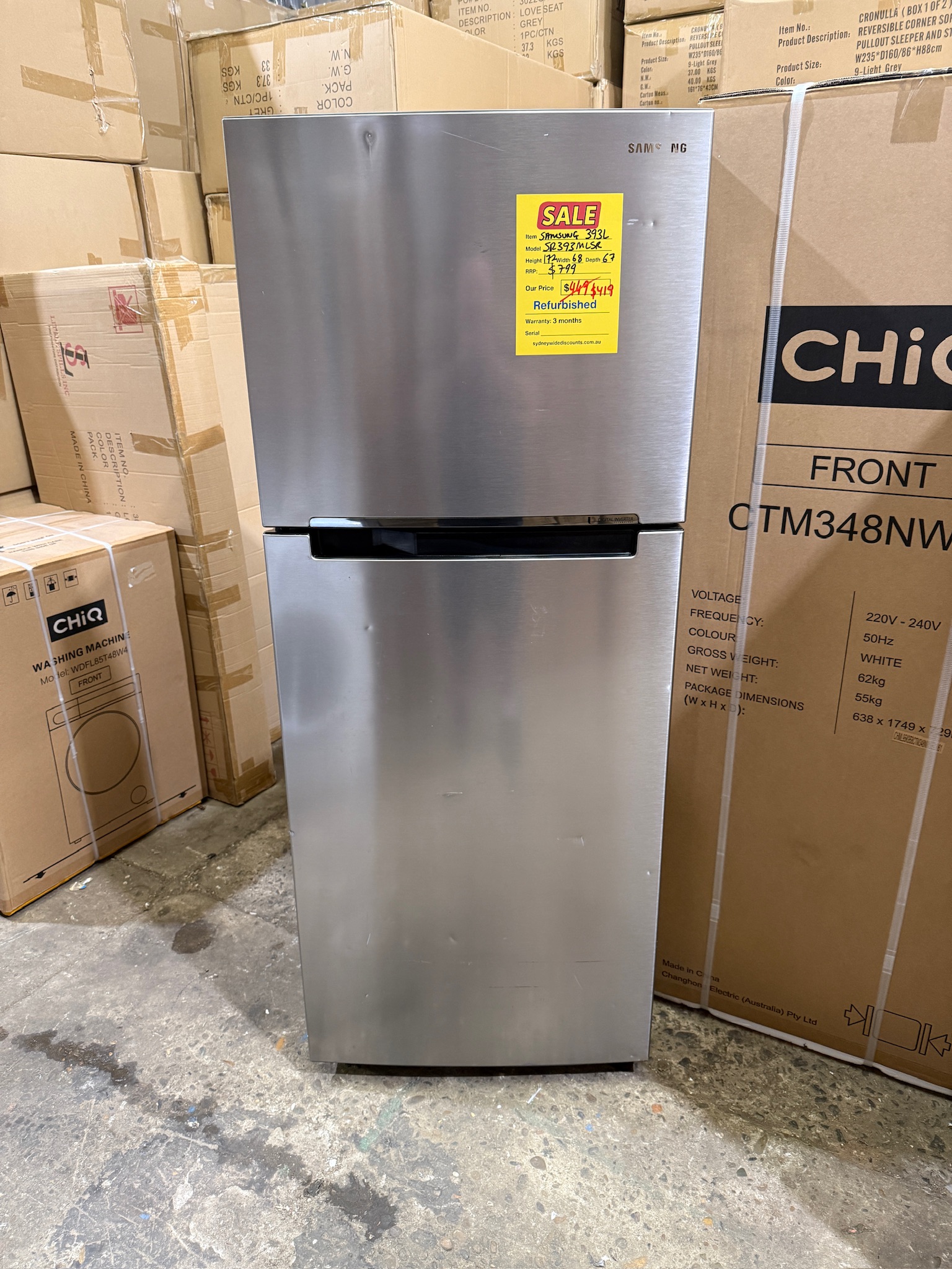 Samsung 393L Silver Top Mount Fridge Freezer - Refurbished 35942