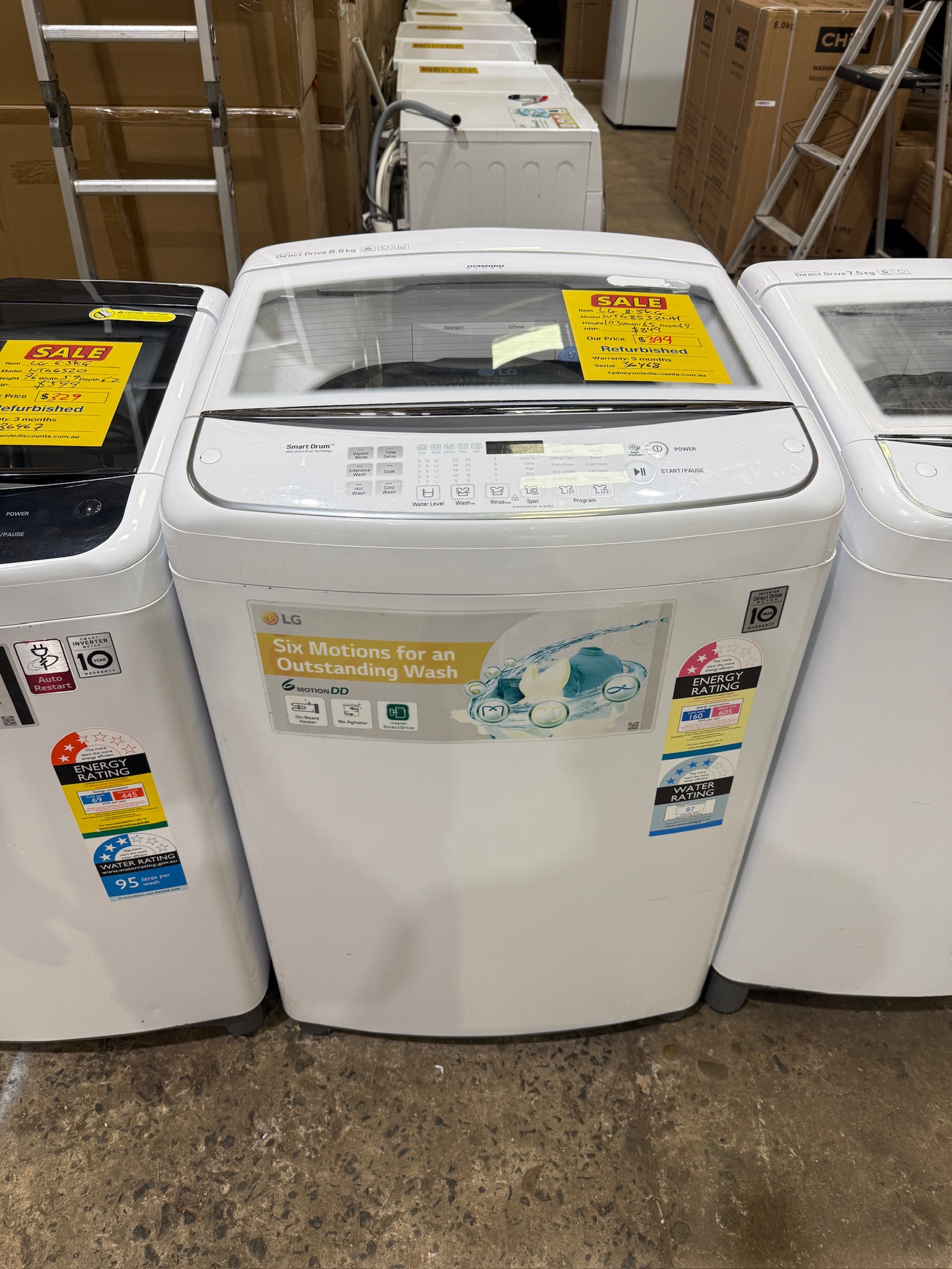 LG 8.5kg Top Load Washing Machine - Refurbished 36468