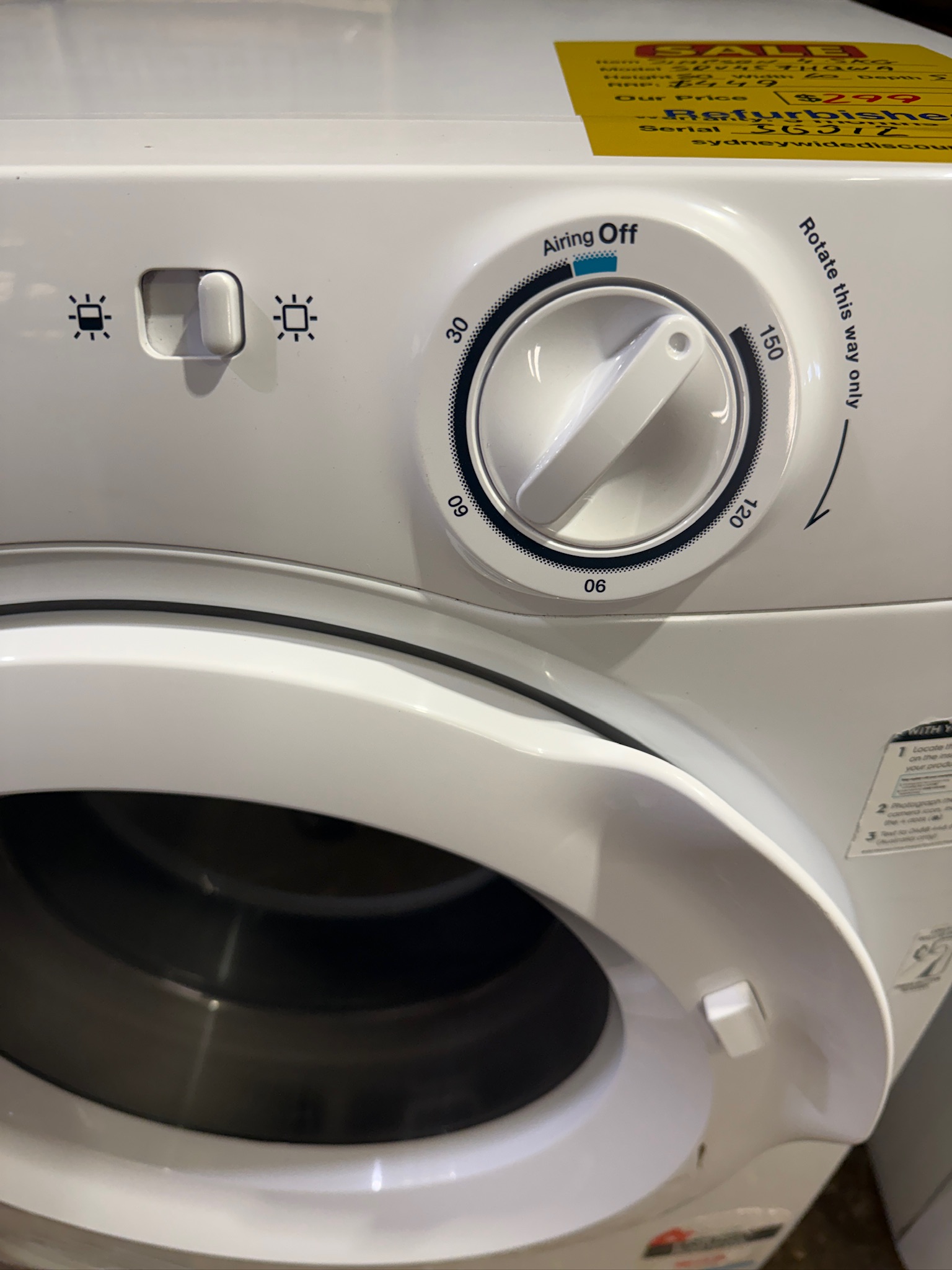 Simpson 4.5kg Vented Dryer - Refurbished 36512 - Image 2