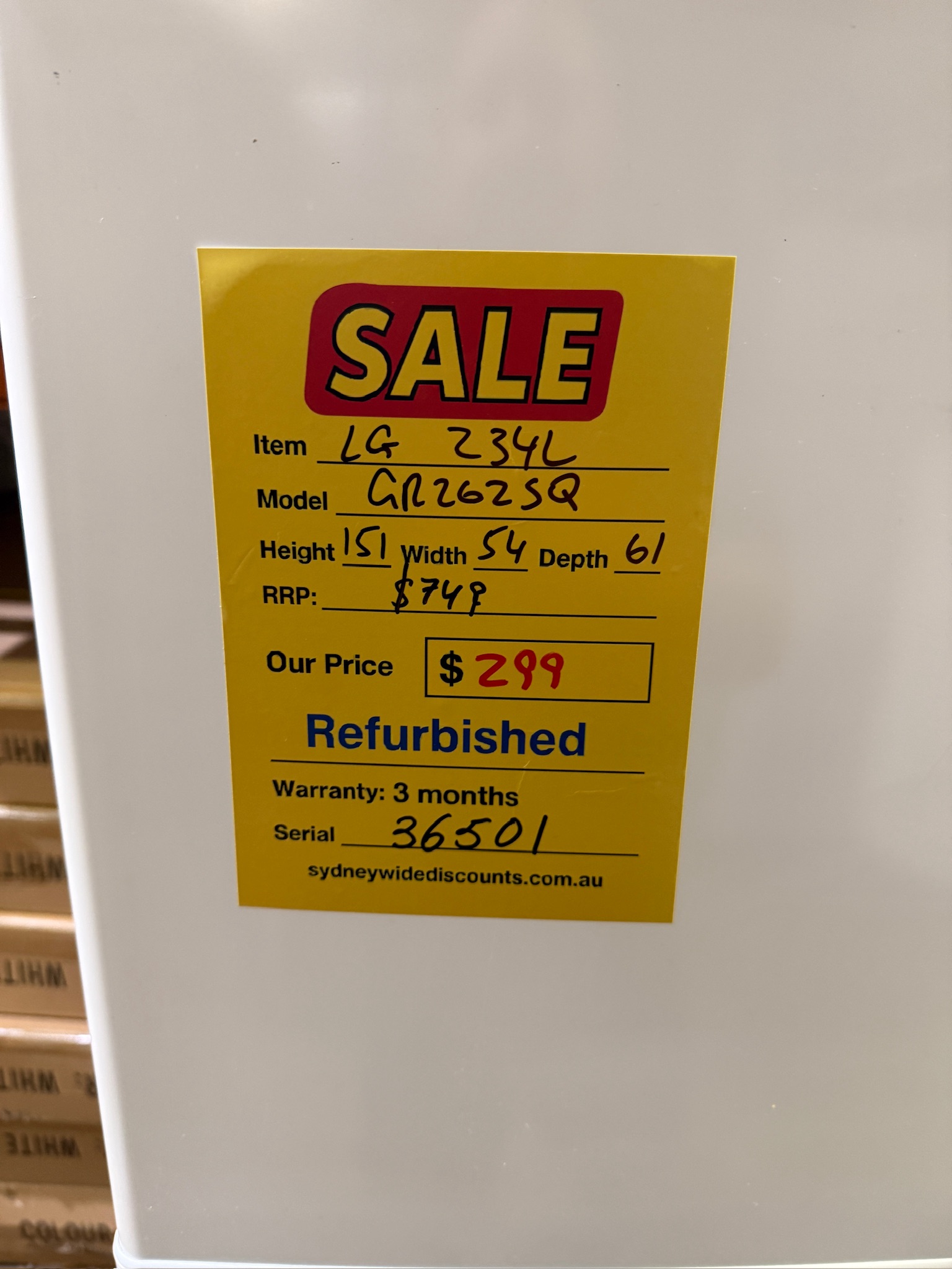 LG 234L White Top Mount Fridge Freezer - Refurbished 36501 - Image 5