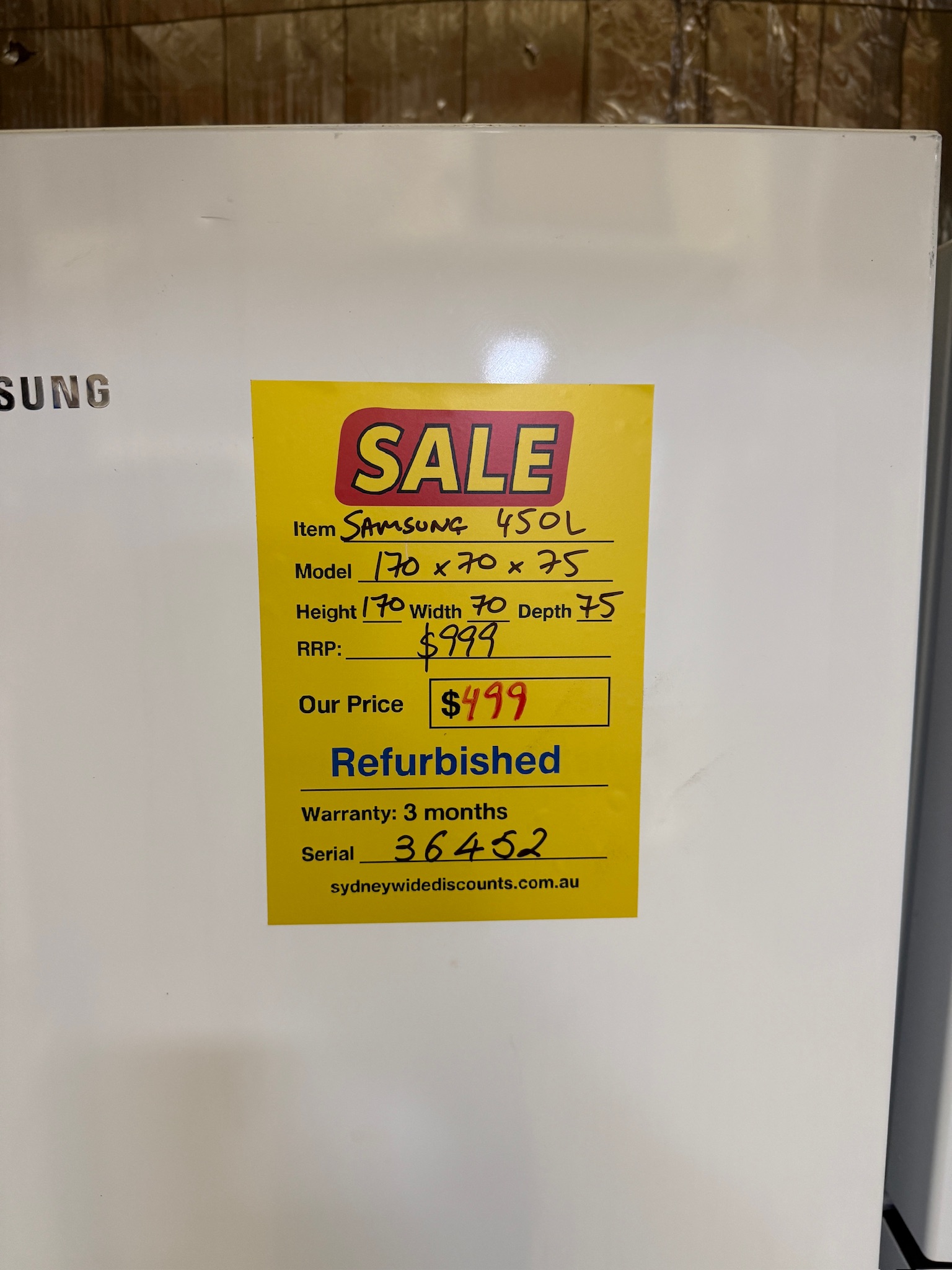 Samsung 450L White Bottom Mount Fridge Freezer - Refurbished 36452 - Image 7