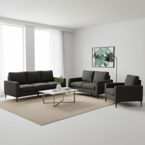 The Mona 3 + 2 + 1 Sofa Package - Black
