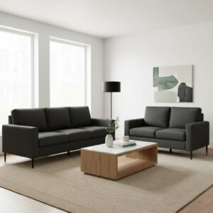 The Mona 3 + 2 Sofa Package - Black