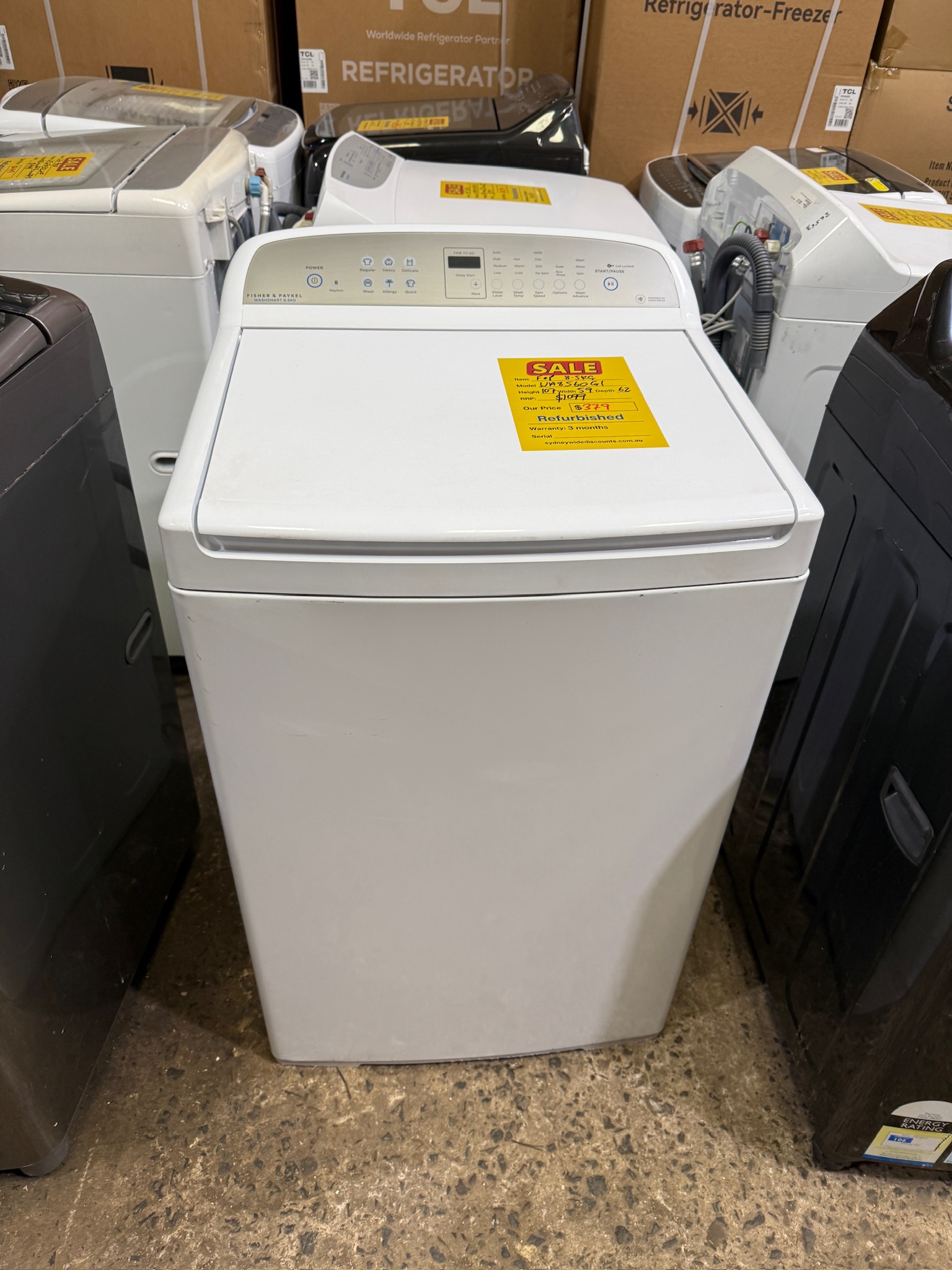 Fisher & Paykel 8.5kg Top Load Washing Machine - Refurbished 36728