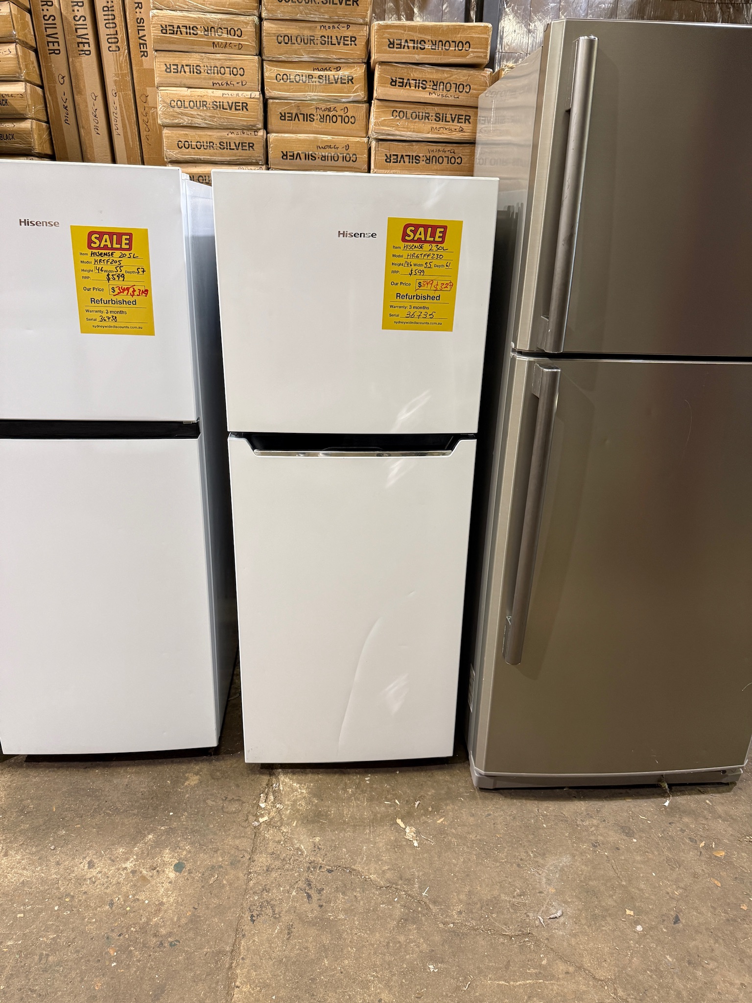 Hisense 230L White Top Mount Fridge Freezer - Refurbished 36735