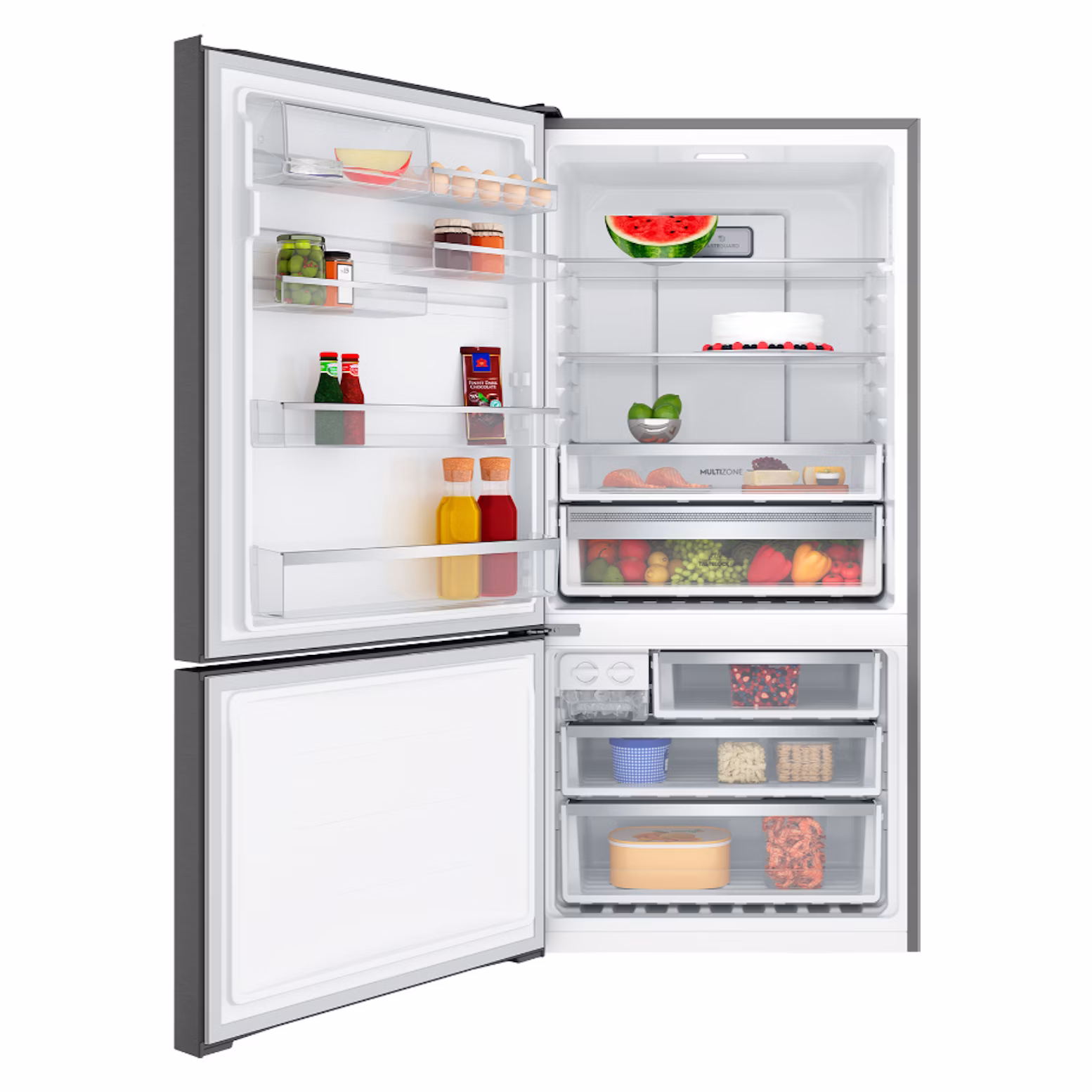 Electrolux 496L Ultimate Taste 500 Bottom Mount Refrigerator Left Hinged Matte Black - Factory Second EBE5007BD-L - Image 4