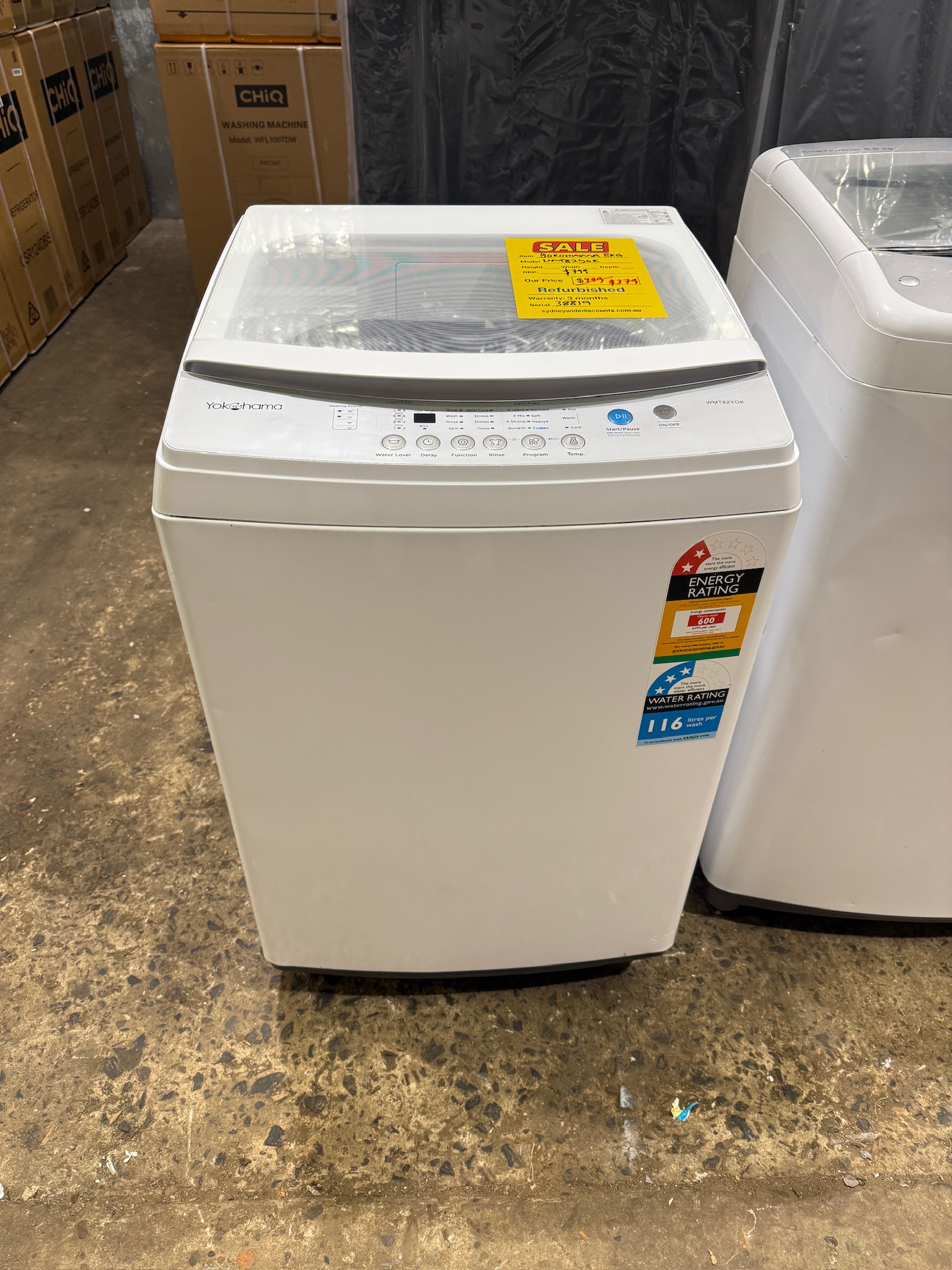 Yokohama 8kg Top Load Washing Machine - Refurbished 38819