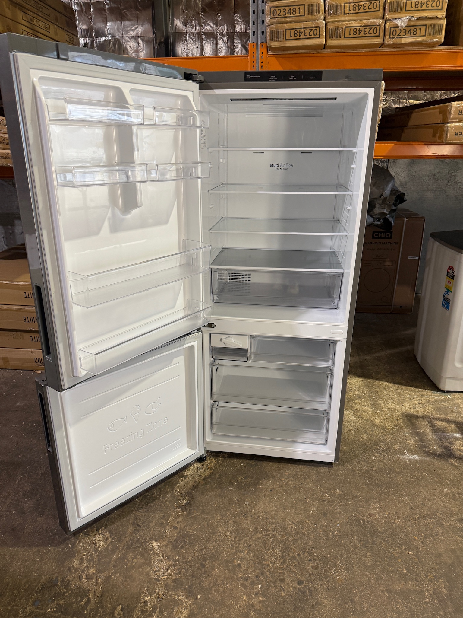 LG 420L Silver Bottom Mount Fridge Freezer - Refurbished 0000-1 - Image 3