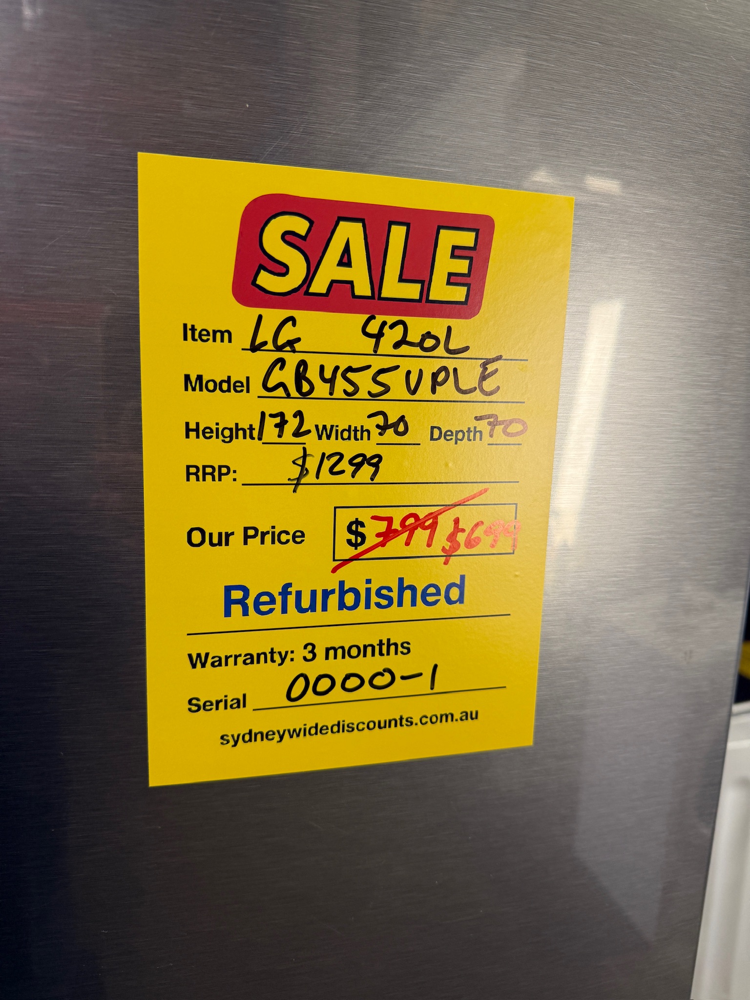 LG 420L Silver Bottom Mount Fridge Freezer - Refurbished 0000-1 - Image 8